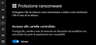 Protección contra ransomware Windows Defender