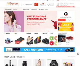 Sitio web de AliExpress
