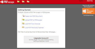 Sitio de PDFescape PDFescape