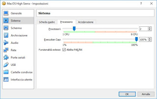 Procesador de máquina virtual CPU de la máquina virtual MacOS