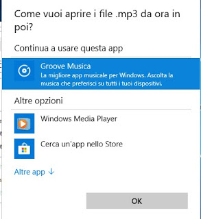 Seleccionar aplicaciones predeterminadas para archivos de Windows