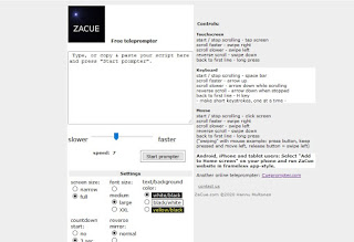 Sitio web del teleprompter Zakue Teleprompter Zakue