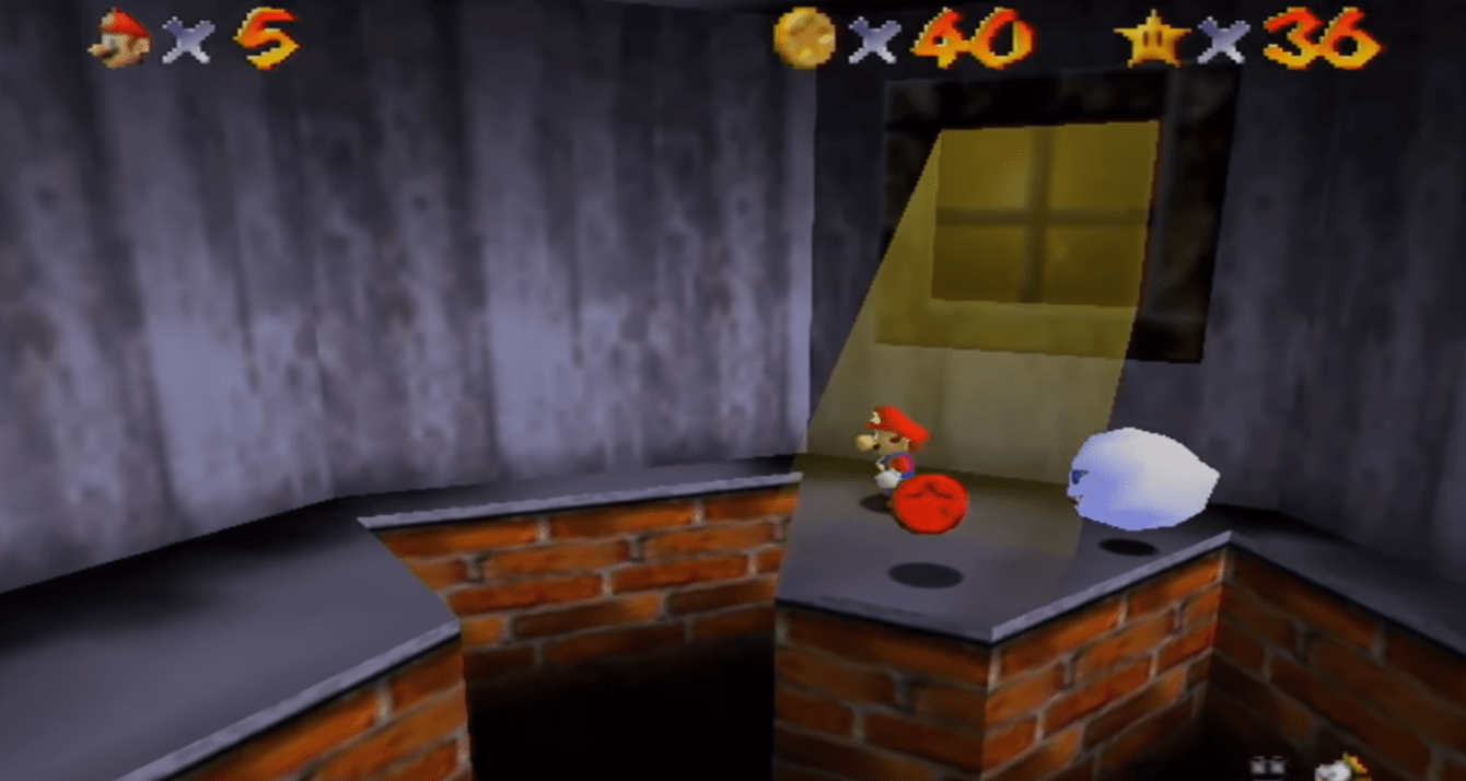 Super Mario 64: refugio de todas las estrellas del rey Boo