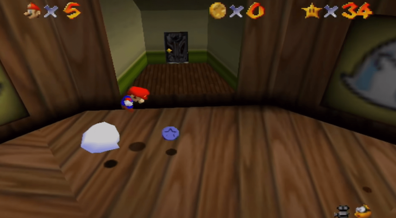 Super Mario 64: refugio de todas las estrellas del rey Boo
