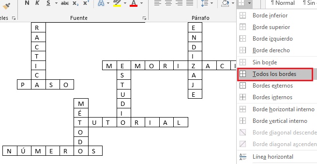 ¿Cómo crear rápida y fácilmente un crucigrama en Microsoft Word? Una guía paso a paso 9 ¿Cómo crear rápida y fácilmente un crucigrama en Microsoft Word? Guía paso a paso 9