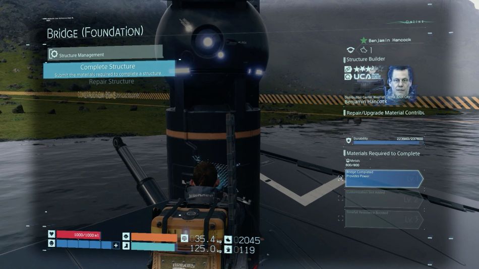 Death Stranding: cómo actualizar y personalizar estructuras