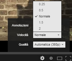 Cambio de velocidad de YouTube