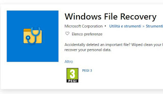 Aplicación de recuperación de archivos de Windows