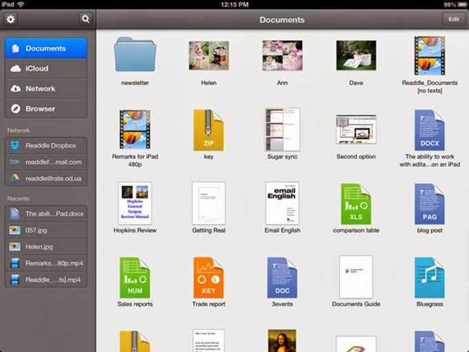 Cómo abrir un archivo ZIP en iPhone y iPad 2 Readdle documentos