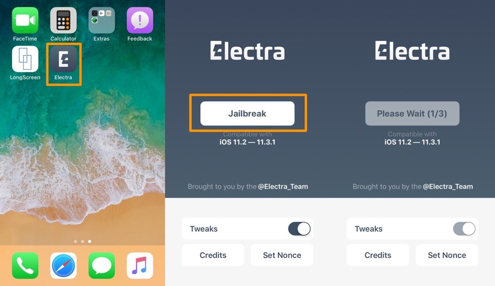 Jailbreak iOS 11.3.1 - Electra