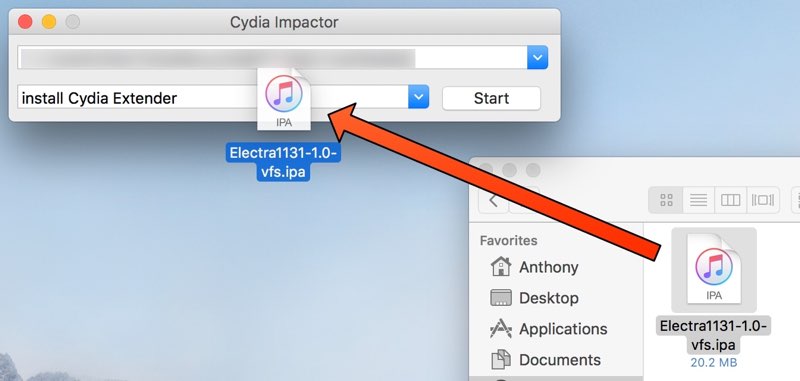Jailbreak iOS 11.3.1 - Cydia Impactor