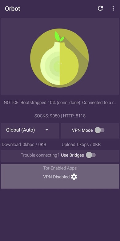 habilitar orbot vpn