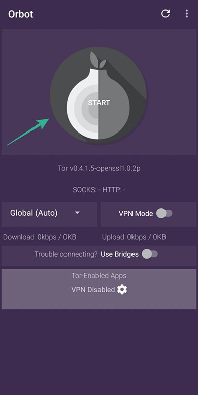 activar el modo VPN