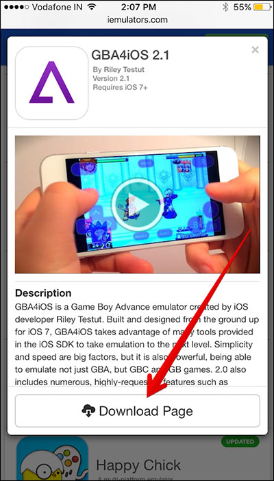 Cómo instalar GBA4iOS en iOS 12 para jugar al juego retro 4 Pagina de descarga