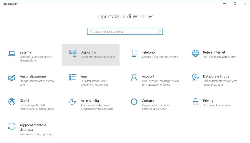 configuración de la ventana