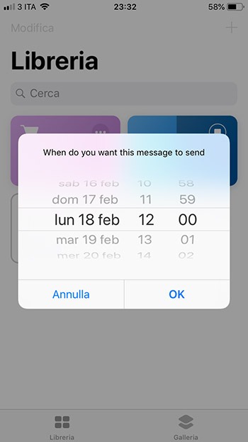 al enviar sms programados