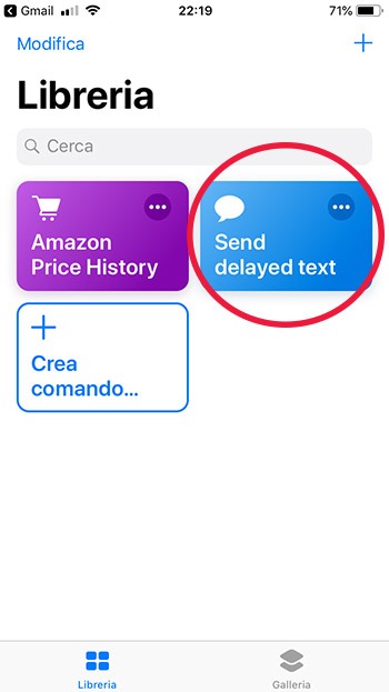 mensajes de texto diferidos