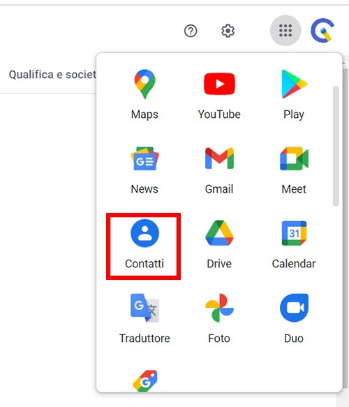 contactos de la aplicación
