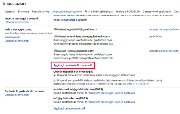 Agregue otra direccion de email