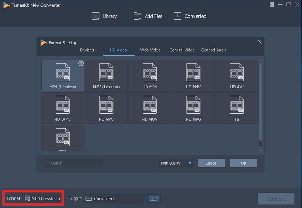 TunesKit DRM Media Converter: elimine DRM fácilmente 5 elige la talla