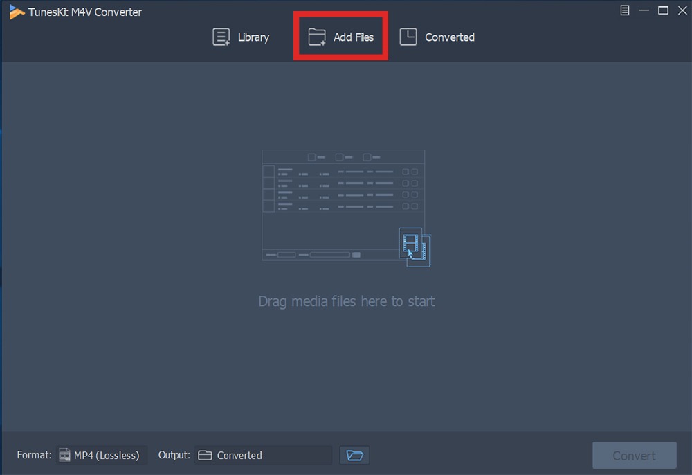 TunesKit DRM Media Converter: elimine fácilmente DRM 3 Agregar archivos o una biblioteca