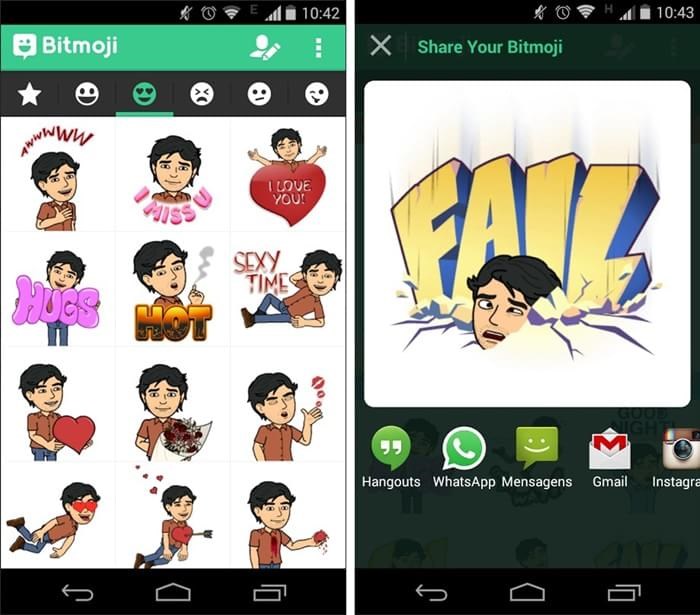 Cómo instalar el teclado Bitmoji en Android 3 Bitmoji en el mensaje