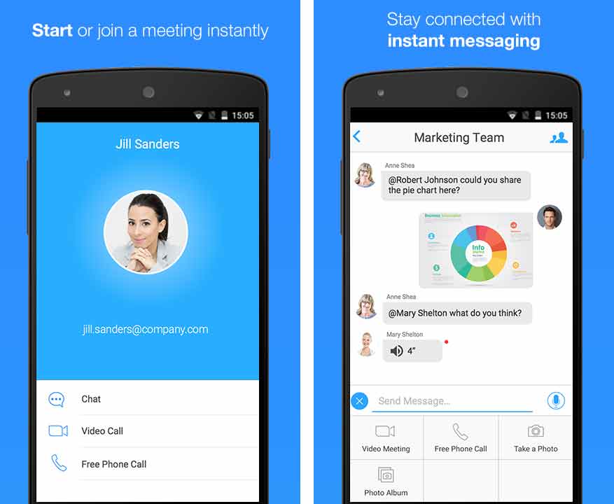 Alternativas viables de faceTime para Android 6 zoom.us