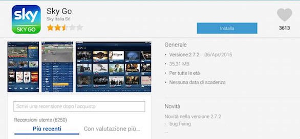 Cómo descargar Sky Go en Samsung Galaxy 5 skygo2