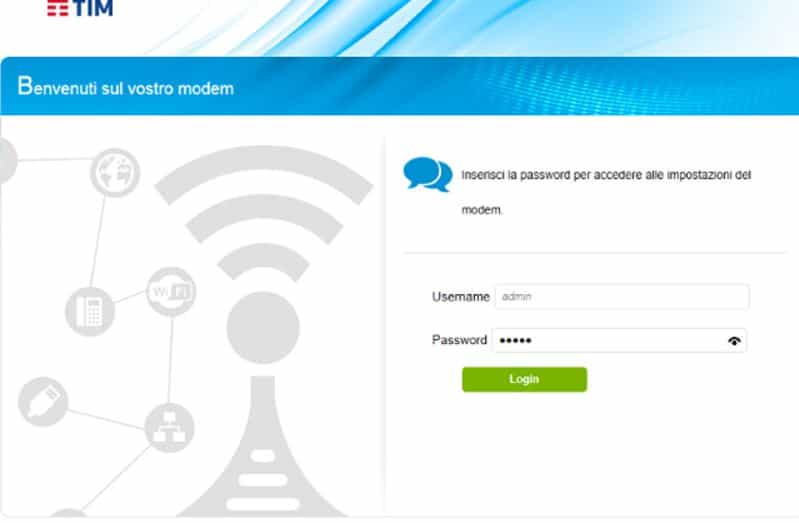 Contraseña del módem de telecomunicaciones 2
