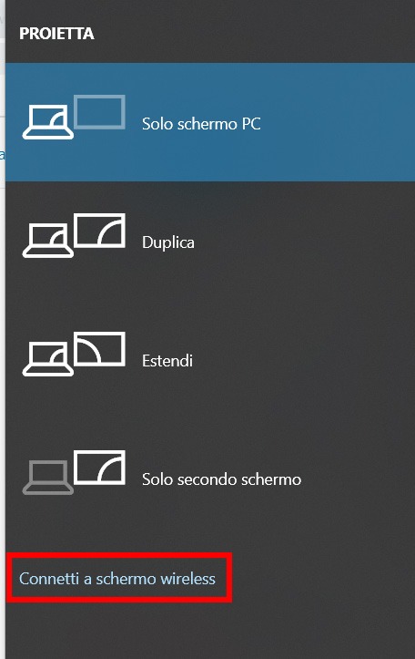 conectarse a la pantalla inalámbrica