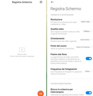 Grabador de pantalla Xiaomi Aplicación integrada