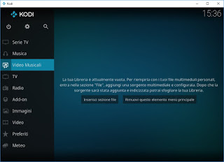 Inicio Kodi Interfaz de Kodi