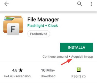 en la aplicación de Android