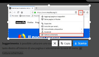 Opciones de captura de Firefox Opciones de captura