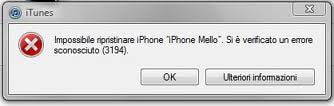error 3194 en iTunes 1
