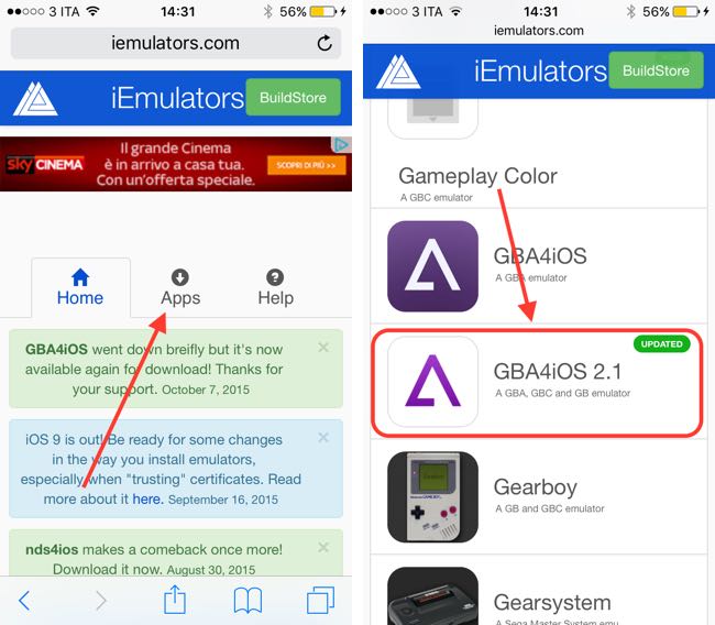 instalar el emulador de GameBoy en iOS 9 1