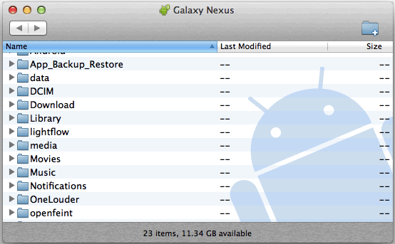 transferir archivos desde Mac al dispositivo Android 2
