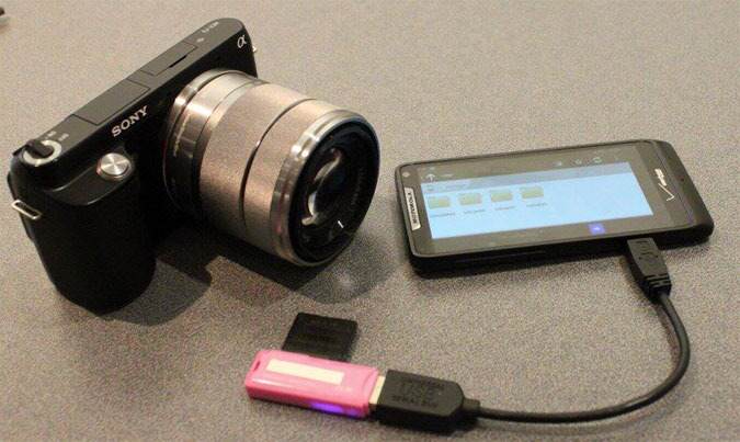 Cómo transferir fotos de la cámara al teléfono inteligente Android sin PC 1 foto de teléfono inteligente