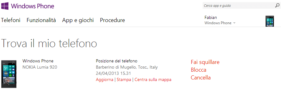 Encuentra mi Windows Phone 1