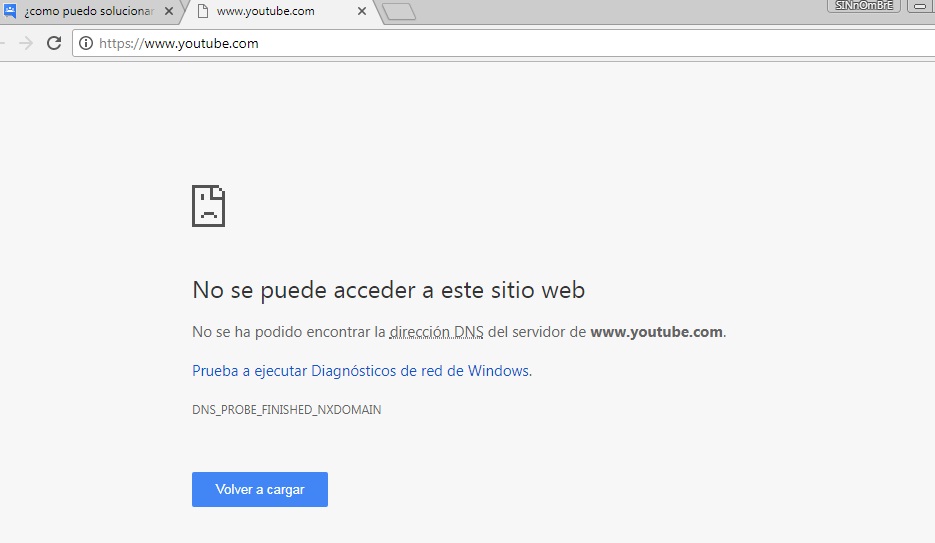 Solución de problemas No se puede encontrar la dirección IP del servidor 1