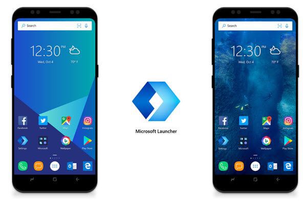 Android con Microsoft Launcher se convierte en Windows Phone
