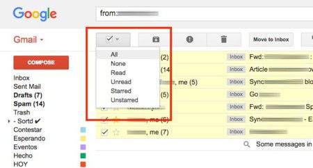 buscar correos electronicos para eliminar en gmail
