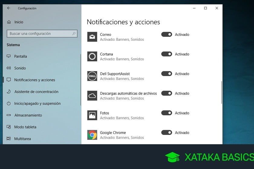 Centro de control y guía de notificaciones de Windows 7 y 8