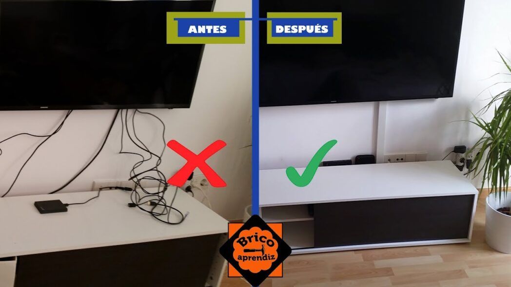 Cómo ocultar los cables de la computadora y la televisión