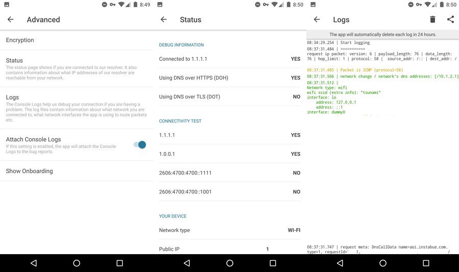 configure dns en android y iphone con la aplicacion cloudflare 1 1 1 1