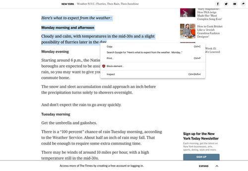 Copie y pegue texto en fotos, imágenes y videos en la web usando Chrome
