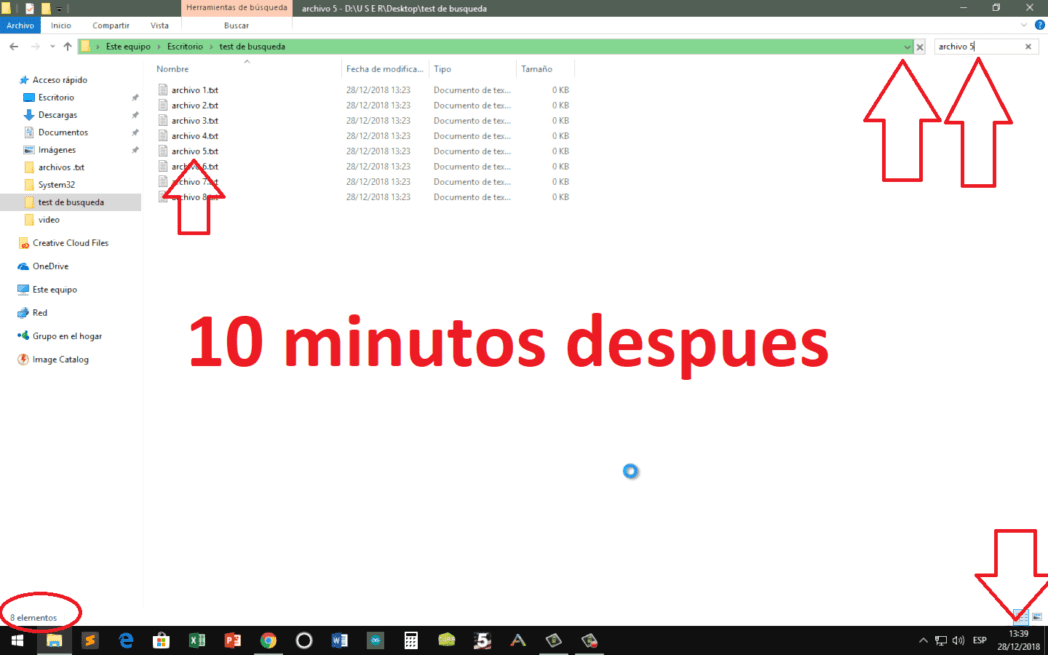Encuentra archivos que faltan después de instalar Windows 10