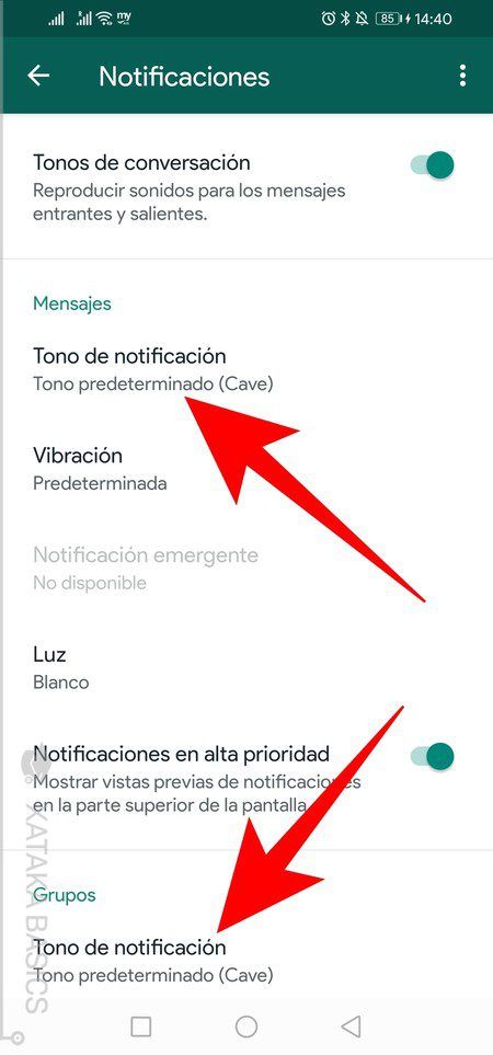 Establecer mensajes de voz de WhatsApp como tonos de llamada en Android
