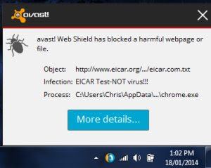 falso positivo detectado como virus