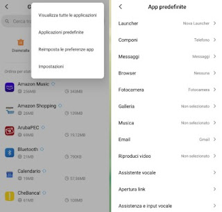 Aplicaciones predeterminadas de Android Aplicaciones predeterminadas
